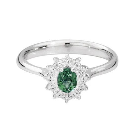 Anello Recarlo Donna in Oro bianco Smeraldo 0.90 Ct R79CC001/SM045-14 - R79CC001/SM045-14